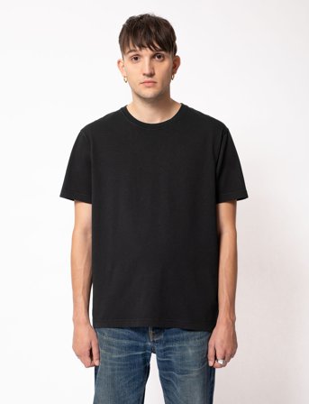 Nudie Jeans Uno Everyday Tee Chalk White - Black - X S