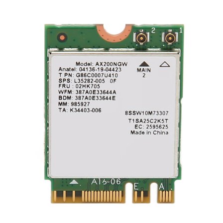 WiFi 6 -verkkokortti Intel AX200NGW 802.11ax Bluetooth 5.2 WIFI M.2 -verkkosovitin kannettavaan tietokoneeseen