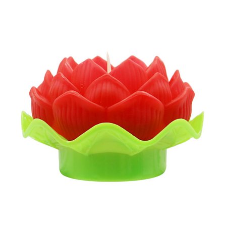 Lotus konstgjord blomma Flytande falsk Lotus Light Plant naturtrogen näckros