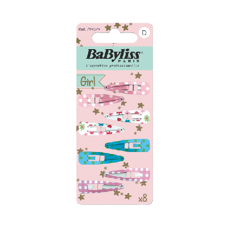 Babyliss Paris Hårklämma Kids Kroppsvård & hygien Unisex 8 PCS