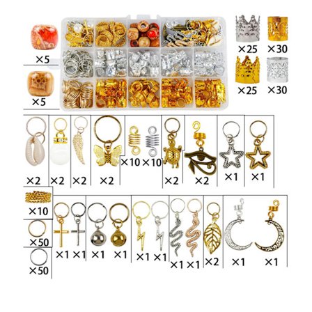 Dreadlocks hår ringe forskellige former udsøgte hår fletning ringe hår smykker spoler