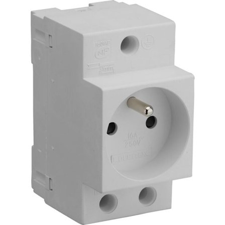 MODULÄRT UTTAG 2P+J 10/16A GRÅ - 707891