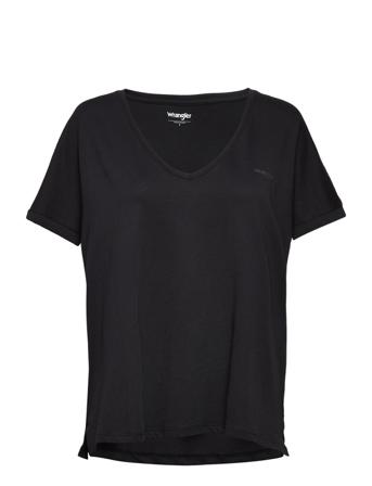 Drapey V-Neck Tee Black Wrangler