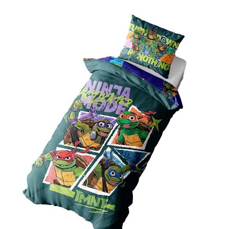 Teenage Mutant Ninja Turtles TMNT Vändbart Påslakanset Enkelt M
