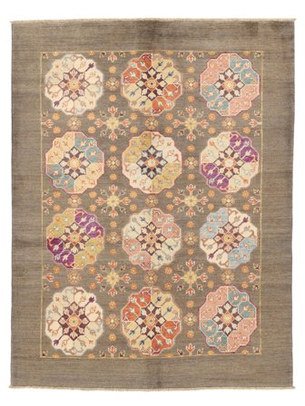 Kazak Fine Matta Handknuten 148X194 Brun/Beige Afghanistan