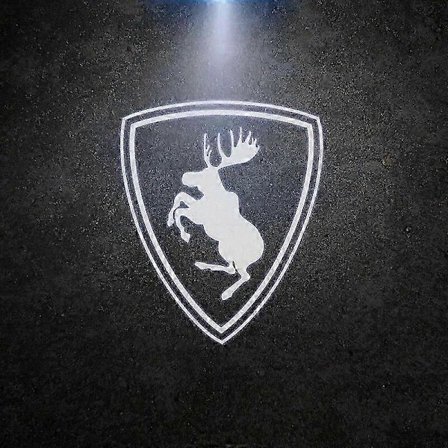 Prancing Moose Ruotsin lipun logolla varustetut LED-auton oven tervetuliaisvalot Volvo XC40 XC60 S90 S60 S80 XC90 V90 V60 Ghost Shadow -
