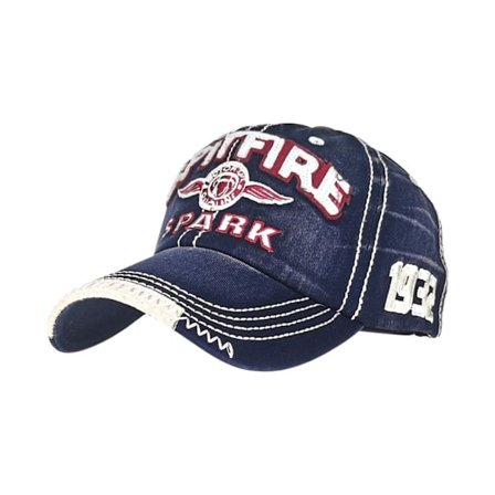 Broderi Baseball Kepsar Distressed Faded Cap MARINE