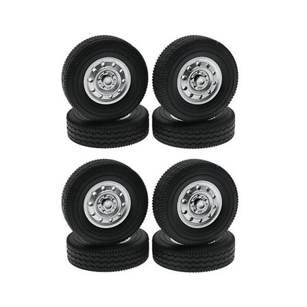 8 stk. gummihjul til D12 Mini 1/16 Rc lastbil reservedele tilbehør