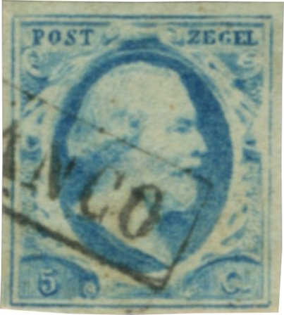 Holland 1852 - NVPH 1 - Stemplet