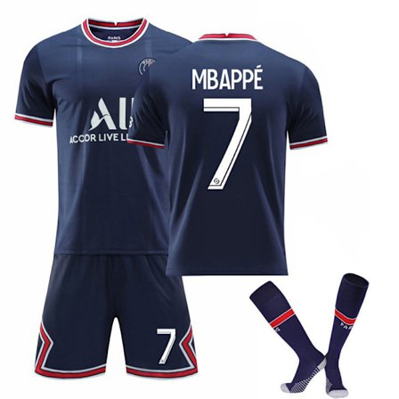 Kids Soccer Kit Jalkapallo Jersey Training Jersey Mbappe Adult Kids Blue Goodies Kausipäivitys