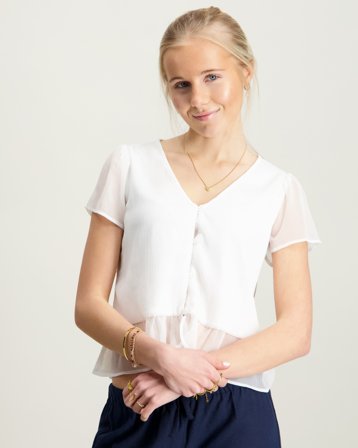 RYVLS Isabella Blouse Hvit Topper/Bluser Jente - Kids Brand Store