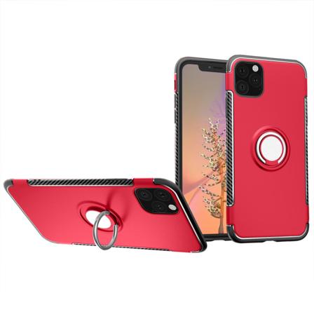 Cover med ringholder - iPhone 11 Pro Max Röd