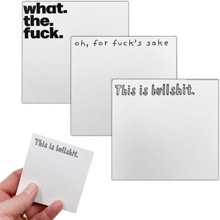 Set med 3 (120 ark per set) Roliga klisterlappar Nyhetsmemo