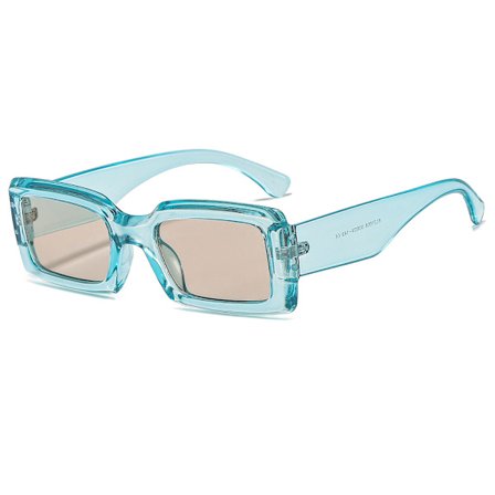 Rektangulære solbriller for kvinner Retro kjøreglass 90-talls vintage mote smalt firkantet ramme UV400 beskyttelse