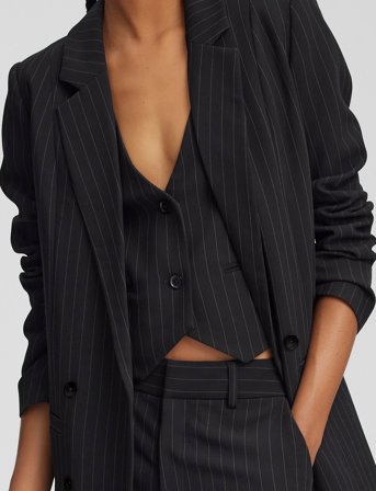 Gestuz Joellegz Pinstripe Blazer Noos - Black - 40