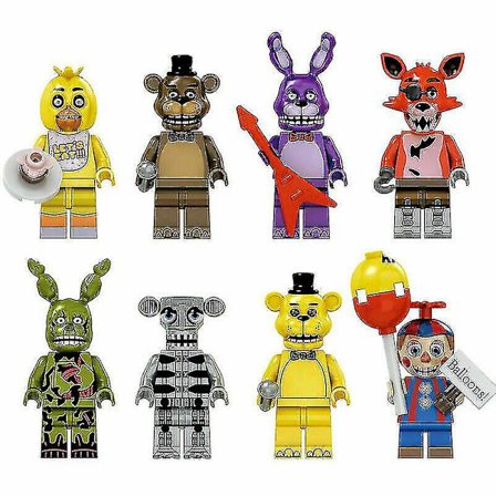 2023-8 X Five Nights At Freddy Mini Figur Fit Leke Barn Gave