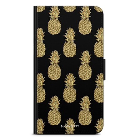 Bjornberry Plånboksfodral OnePlus 6 - Guldiga Ananas