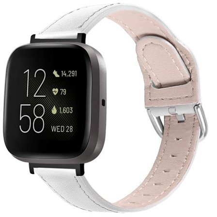 Äkta Läderarmband Fitbit Versa 3/Sense Vit