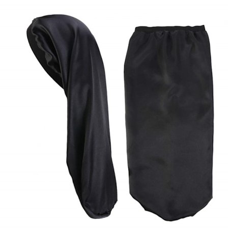 Lång mössa i satin, extra stor silkeshuva - Perfekt