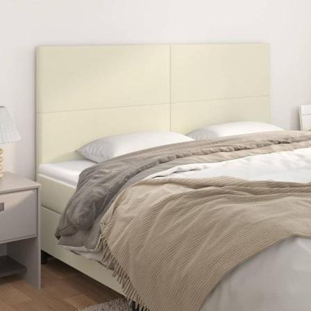 Vidaxl Huvudgavlar 4 St Gräddvit 90x5x78/88 Cm Konstläder Kräm