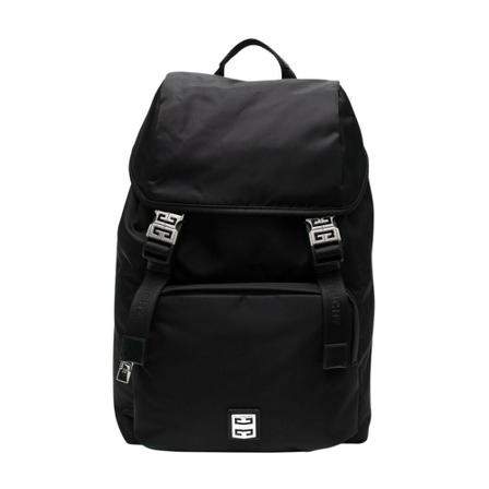 Givenchy, Logo-Buckle Backpack Zwart, Heren, Maat:ONE Size,Polyamide