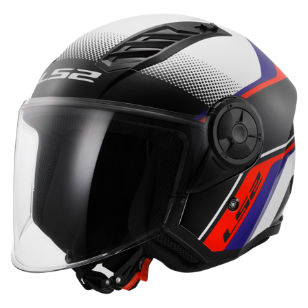 LS2 OF616 Airflow II Öppen Hjälm Vit/Blå/Röd XL