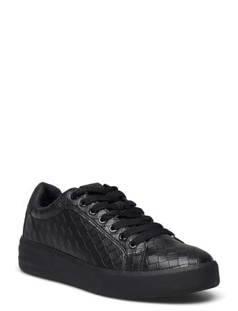 Woms Lace-Up Låga Sneakers Svart Tamaris