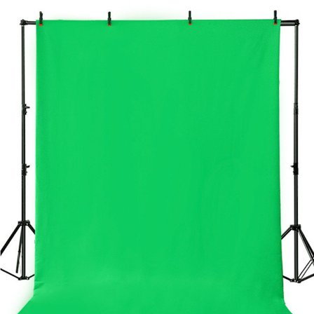 Grønn skjerm bakgrunn med stativsett for fotografering 1x1,5 m, virtuell GreenScreen bakgrunnsark for videostudio C{KDO}
