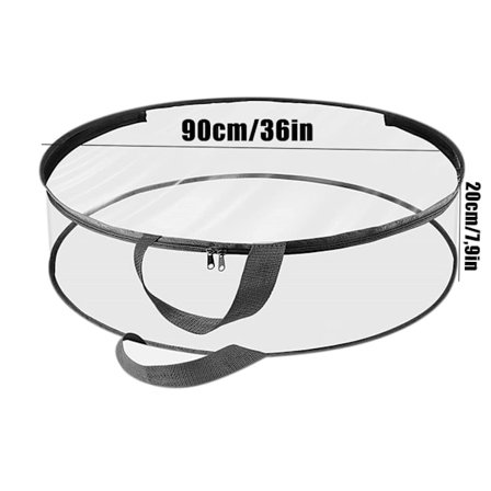 Oppbevaringsbeholder for julekrans 36 tommer Garland Oppbevaringspose Riv - Dobbel glidelås Transparent Oppbevaringspose, Høytids- og sesongmessige 