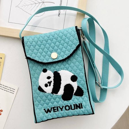 Håndvevd Veske Mobiltelefonveske BLÅ