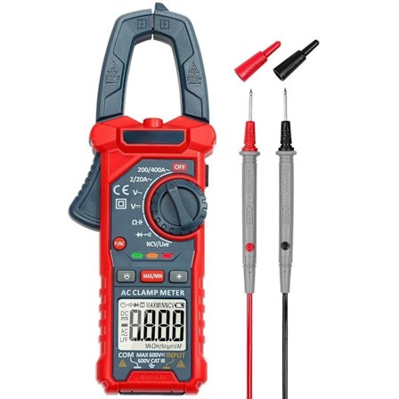 Digital TRMS 2000 count NCV Clamp Meter, Automatisk Profesjonell Multimeter, Voltmeter, Ammeter, AC/DC Spenningstester, AC Strøm, Motstand, 