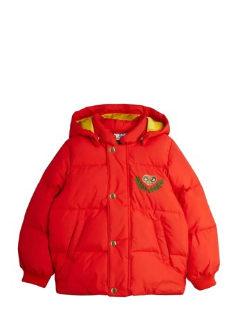 Mini Rodini E.t Emb Hooded Puffer - Red - 80/86
