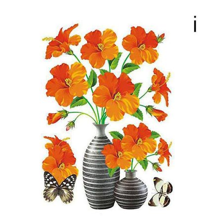 DIY Plant Vas 3D Stereo Klistermärken Självhäftande Vägg Kylskåpsdekoration Vattentät