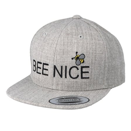 Kiddo Cap - Grijs Cap - Kids Bee Nice Heather Grey Snapback @ Hatstore