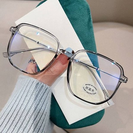 Anti-Blue Light Briller Overdimensjonerte Briller GRÅ