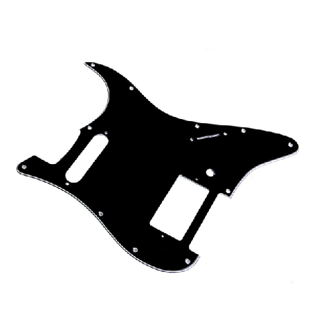 3-lags Sort Guitar Pickguard til Fender HS Single Strat Humbucker