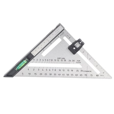 Carpenter Square Löstagbar Base 7in Metal Anti Corrosion Woodworking Rafter Square for Underline