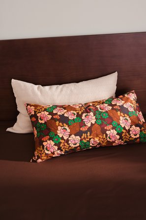 Jotex - Putetrekk 50x90 Cm Økologisk Brun/blomstret - MONAH - Kjøp Putevar hos Jotex