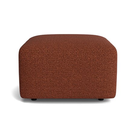 Friday Puf Raisa Kobber 70x70x44cm - Kobberfarvet Skammel i Polyester med PU Skum & Massivt Træ - Fodskammel / Siddeplads