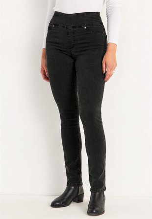 Cellbes of Sweden - Stretchy jeggings med høy elastisk midje Elin i grå / denim for damer i størrelse 46L