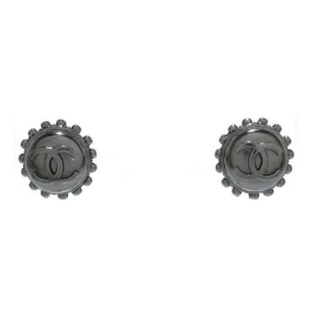 Chanel Vintage Pre-owned Earrings Grå, Dame Vintage Smykker, Størrelse: ONE Size