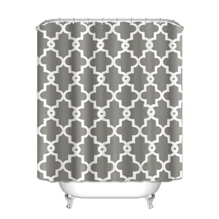 Marockansk Grå Duschdraperi Badrumstillbehör 71 x 71 Tum