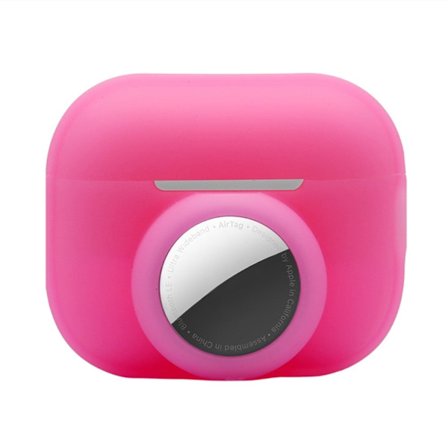 AirPods Pro 2 / AirTags silikonfodral - Fluorescerande Rosa