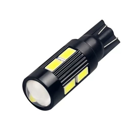Bil LED breddindikator t10 5730 10smd aluminiumdel med lins liten glödlampa