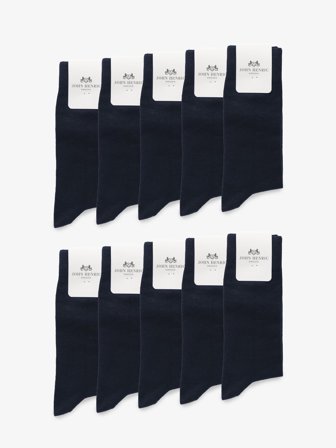 John Henric Men's 10er-Pack blaue Socken Size Onesize