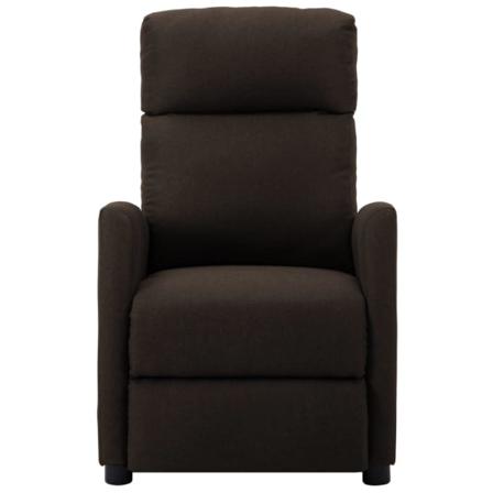 Vidaxl Elektrisk Reclinerfåtölj Mörkbrun Tyg Brun
