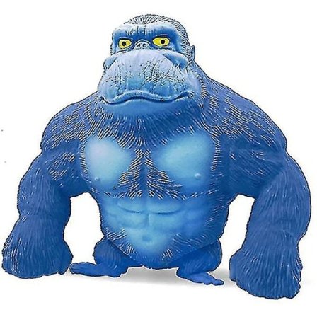 Latex Gorilla Docka Leksak, Orangutang Djur Stress Relief Leksak blå