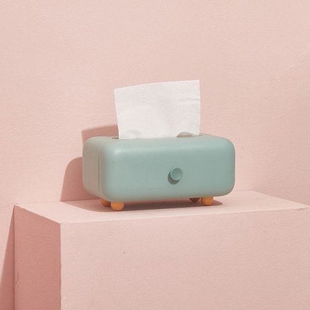 Grønn, 1 stk Vevboks, Kosmetikk Vevboks, Stue Enkel Papirboks, for Kaffebord, Spisebord, Praktisk Oppbevaring, Serviettboks, Vevboks Do