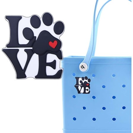 Strandtaske Tilbehør PVC Gummi Tasker Indsatser Charms til Bogg Bag Hund Kærlighed Indsats Dekorativ til Strandtaske Strandtaske