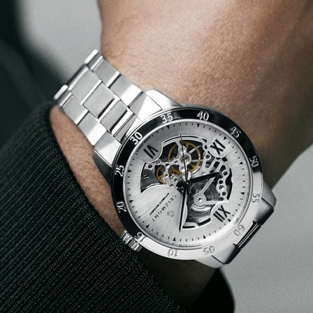 Dante II | Montre squelette argentée pour hommes - Montres squelettes - pour Hommes - Seizmont